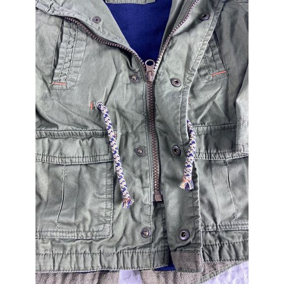 Rebel by Primark Toddler Olive Green Utility Zip Snap Jacket Sz 3-4Yrs - Picture 5 of 10